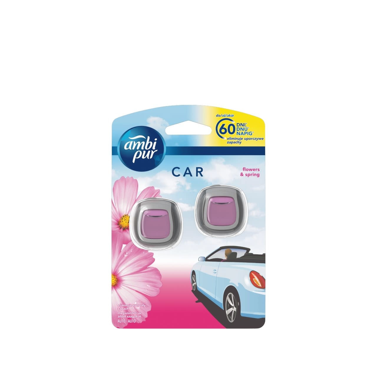 Ambi Pur - Autoverfrisser - Flowers & Spring - 2x2ml