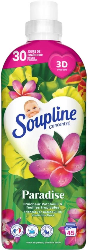 Soupline Wasverzachter - 45sc950ml - paradise collection pink