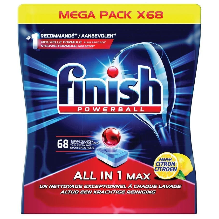 Finish Powerball - Vaatwas - Tablet - All in 1 Max - Citroen - 68 Tabs