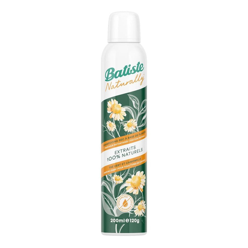 Batiste Naturally - Shampoo - Droogshampoo - Green Tea & Chamomille - 200ml