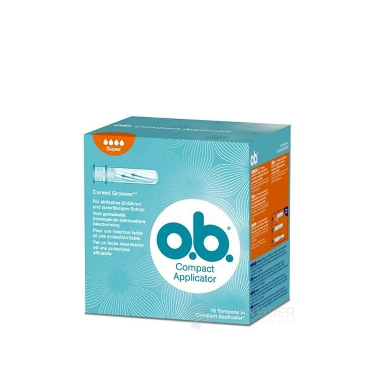 O.B. Compact Applicator - Tampons - Super - 16 Stuks