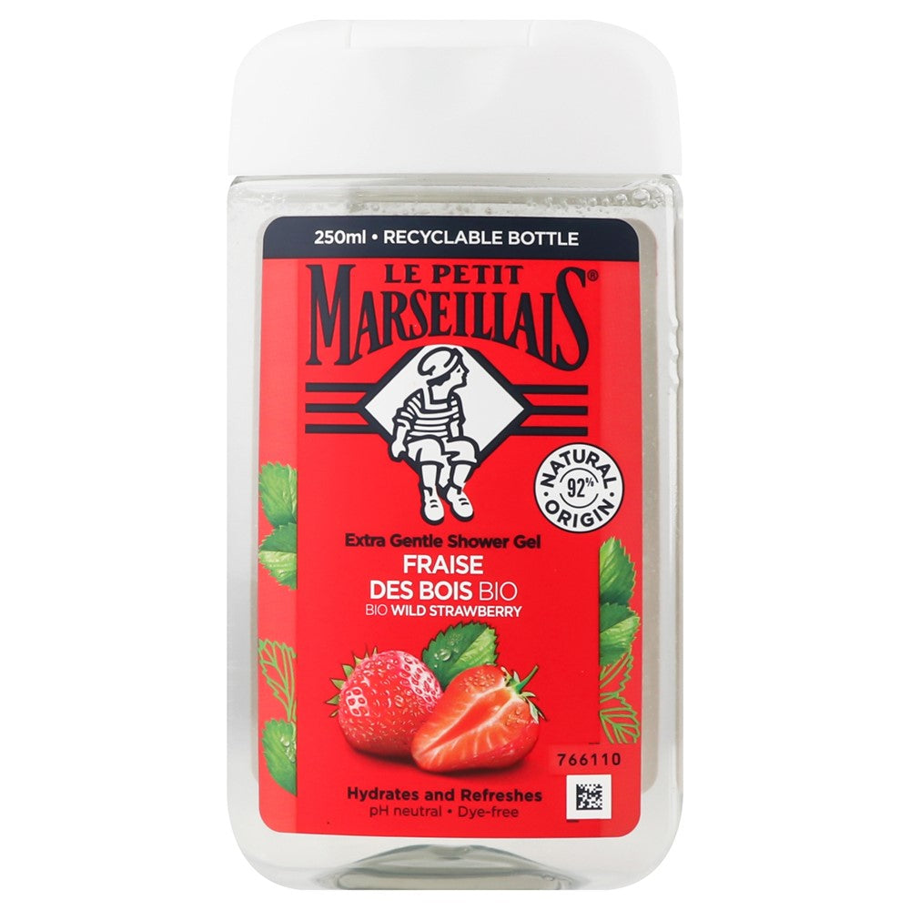 Le Petit Marseiliais - Douchegel - Hydrating & Refreshing - Organic Wild Strawberry - 250ml