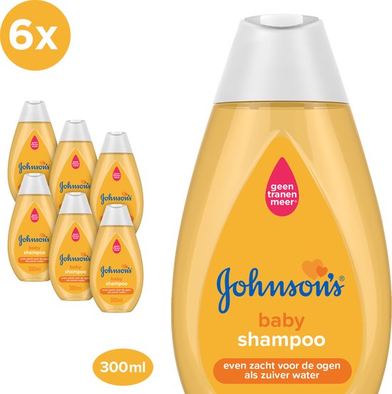 Johnson’s Babyshampoo voordeelverpakking - zeer milde formule - ph-ideaal voor baby's - 6 x 300 ml