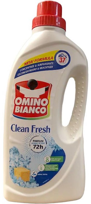 Omino Bianco Clean Fresh wasmiddel | 37 doseringen | fles van 1 | 48 l