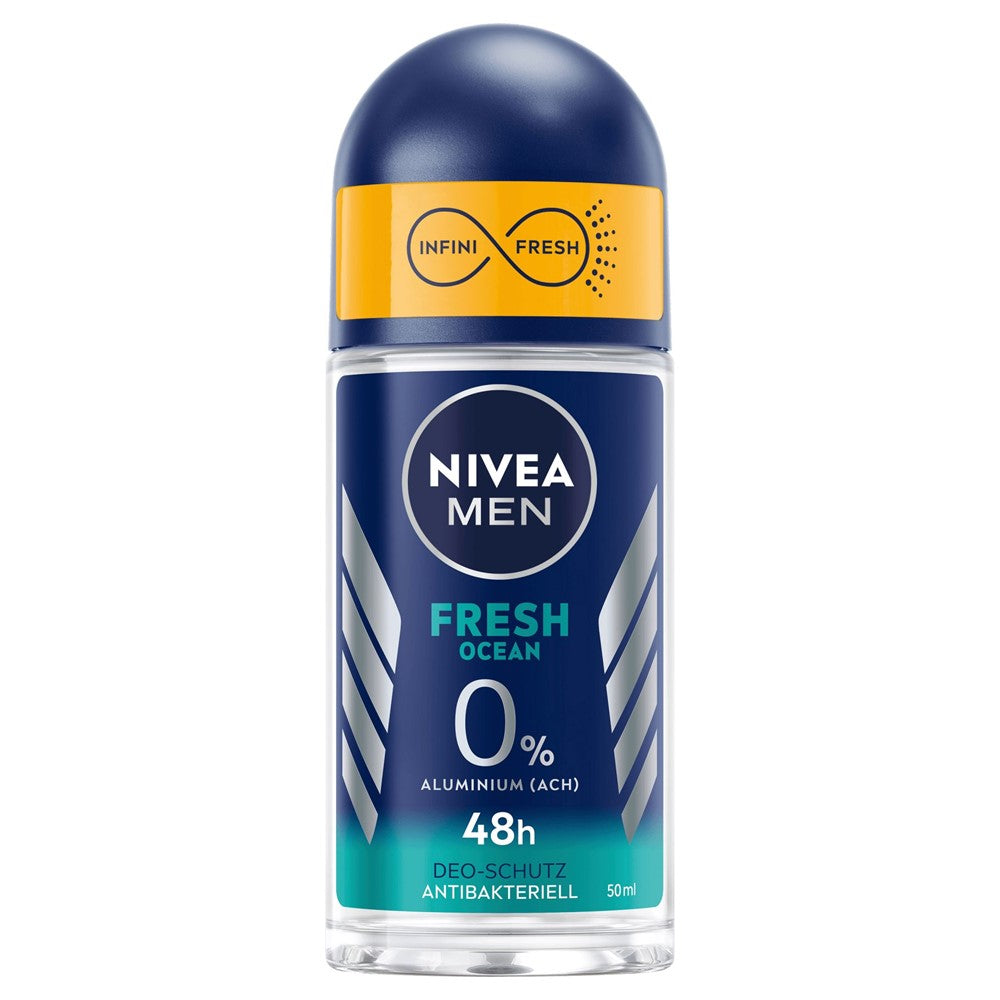 Nivea Men - Deodorant - Roller - Fresh Ocean - 0% Aluminium - 50ml