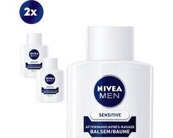 NIVEA MEN Sensitive Aftershave Balsem - 2 x 100 ml - voordeelverpakking