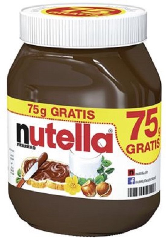 Nutella 6 x 750 + 75g potjes