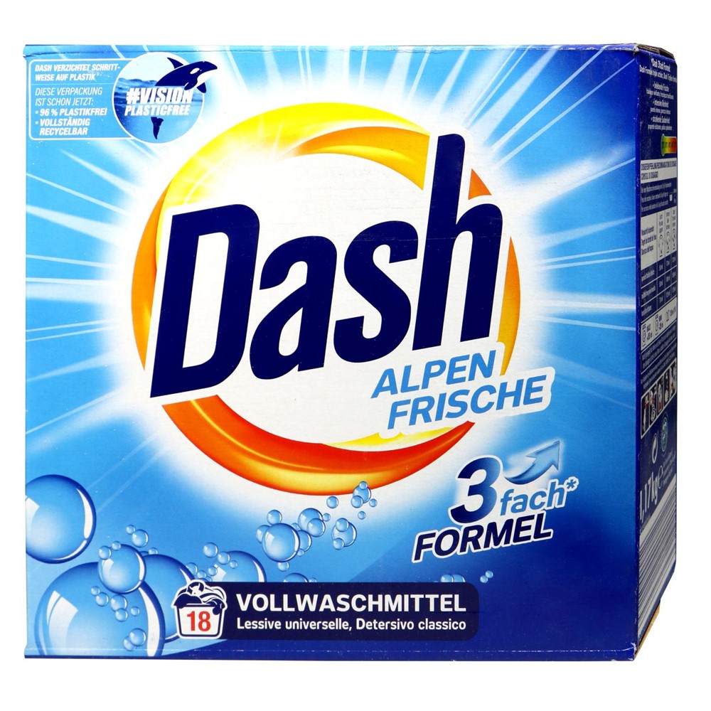 Dash - Wasmiddel - Waspoeder - Alpen Frische - 18Wb/1.17kg