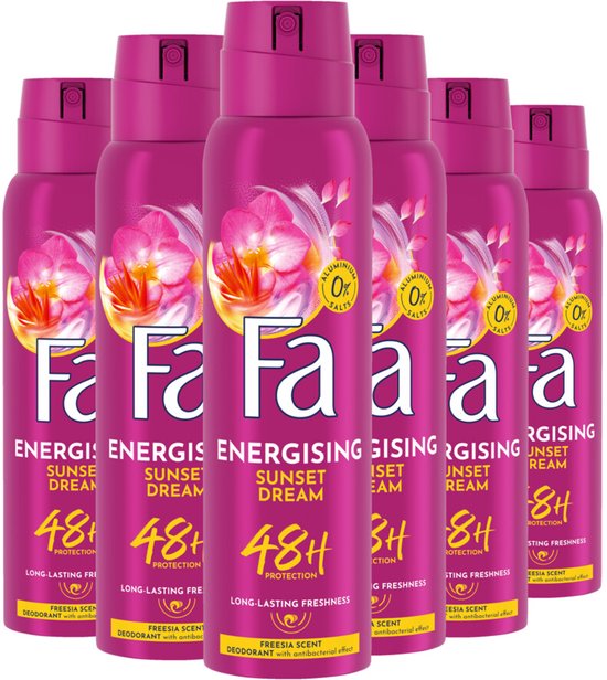 Fa Sunset Dream Deodorant Spray 6x150ml - Voordeelverpakking