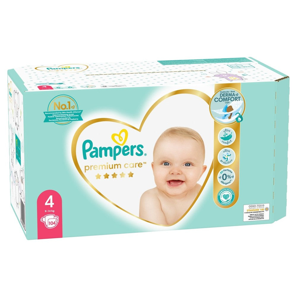 Pampers Premium Care - Luiers - Size 4 - 9-14kg - 104 Stuks