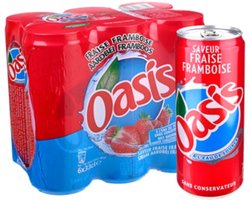 Oasis | Aardbei Framboos | Blik | 24 x 33 cl