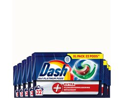 Dash 4in1 PODS - +Extra Vlekkenverwijderaar - Voordeelverpakking 8 x 32 Wasbeurten (256 Stuks)