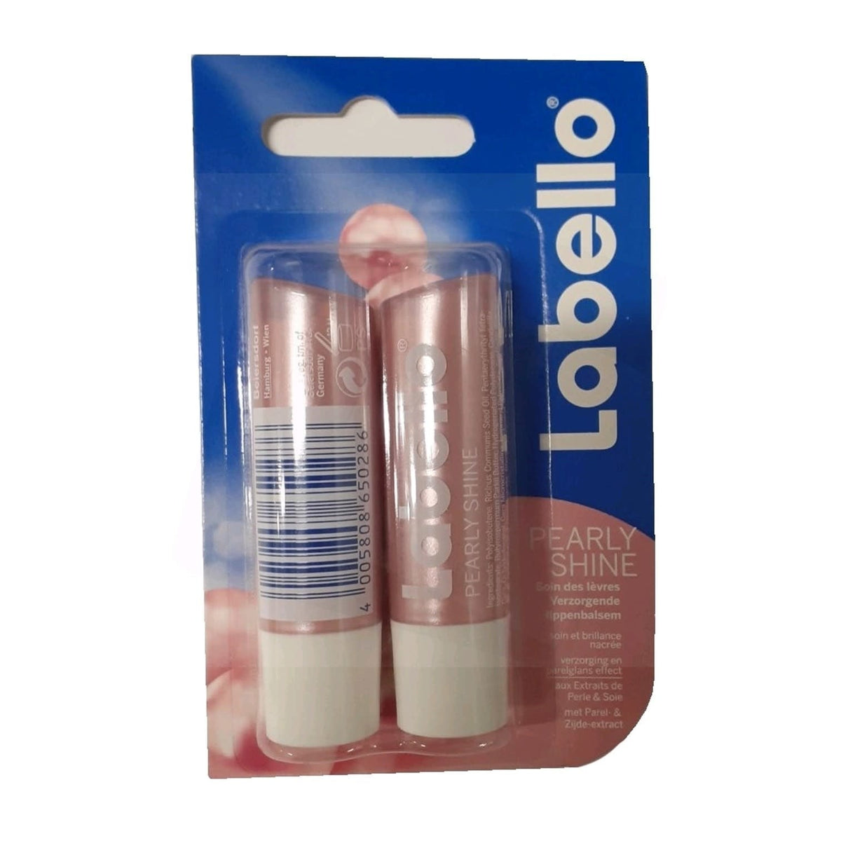 Labello - Lippenbalsem - Pearly Shine - 2 Stuks