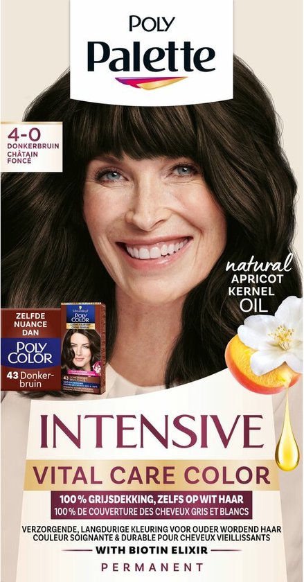 Schwarzkopf Poly Palette - Haarverf - 4-0 - Intensive Vital Care Color - Donkerbruin - 115ml