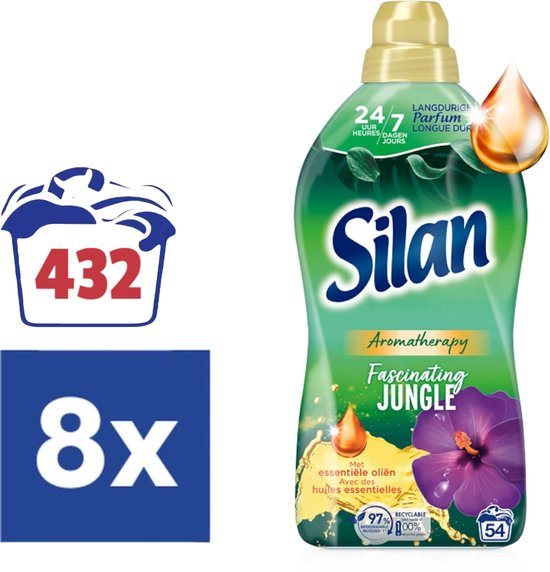 Silan Aroma Therapy Fascinating Jungle Wasverzachter - 8 x 54 wasbeurten - Voordeelverpakking