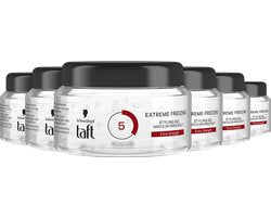 Taft - Extreme Freezing Styling Gel - Haarstyling - Haargel - Extra Zacht en Hold - Sterke Fixatie - Korte Haartypes - Voordeelverpakking - 6x 250 ml