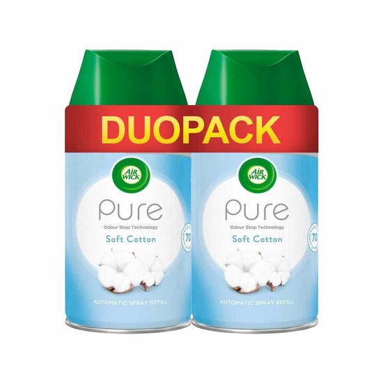 Air Wick Freshmatic Automatische Spray Navulling Soft Cotton 2 X 250 ML