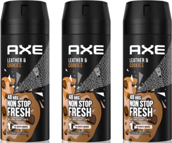 Axe Deospray Collision Leather & Cookies - 3x150 ml