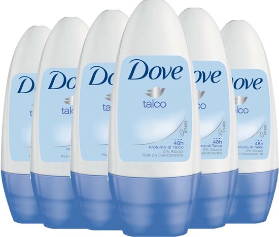 Dove - Deodorant - Roller - Talco - 50ml x 6