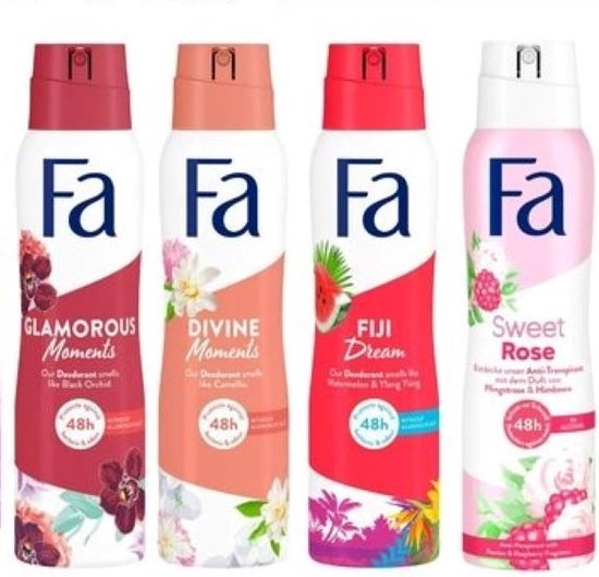 FA Deo Spray - MIX - Glamorous / Divine / Fiji / Sweet Rose