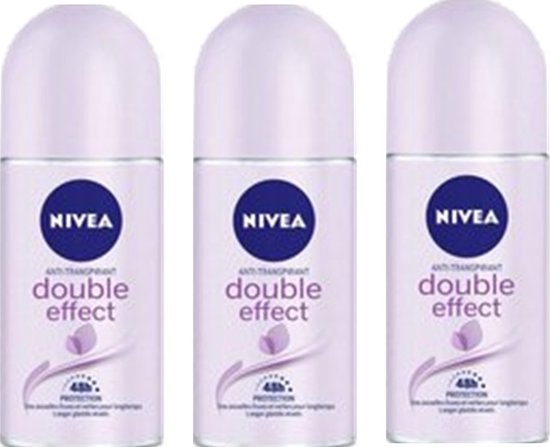 Nivea Double Effect Deodorant Roller - 3 x 50 ml - Voordeelverpakking
