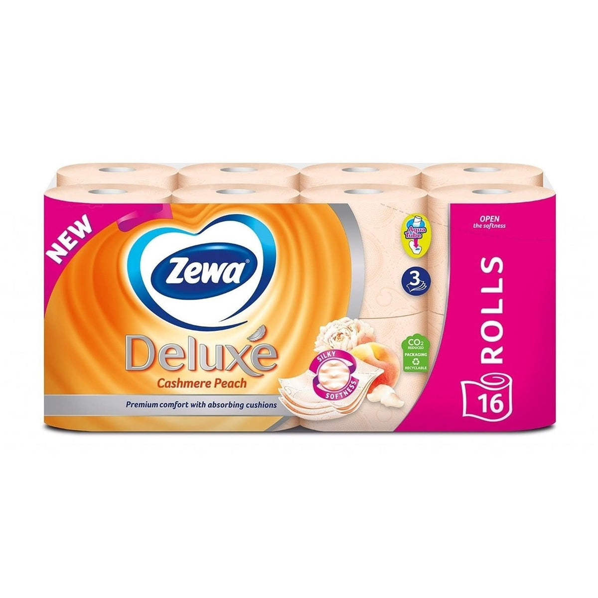 Zewa Deluxe - Toiletpapier - Casmere Peach - 3 laag - 150 vellen - 16 rollen