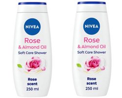 Nivea Douchegel - Rose & Almond Oil - DUOPAK - 2 x 250 ml