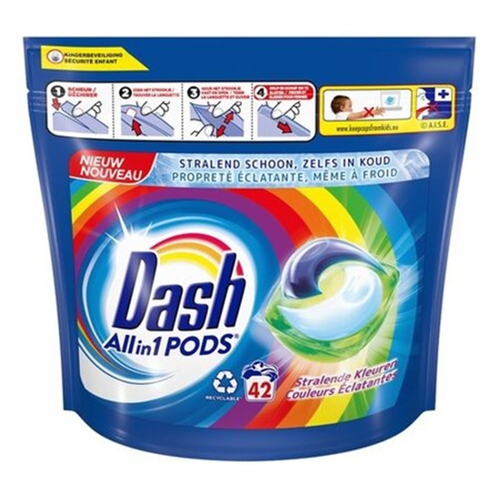 Dash - Wasmiddel - Pods - Allin1 - Stralende Kleuren - 42Wb/999.6g