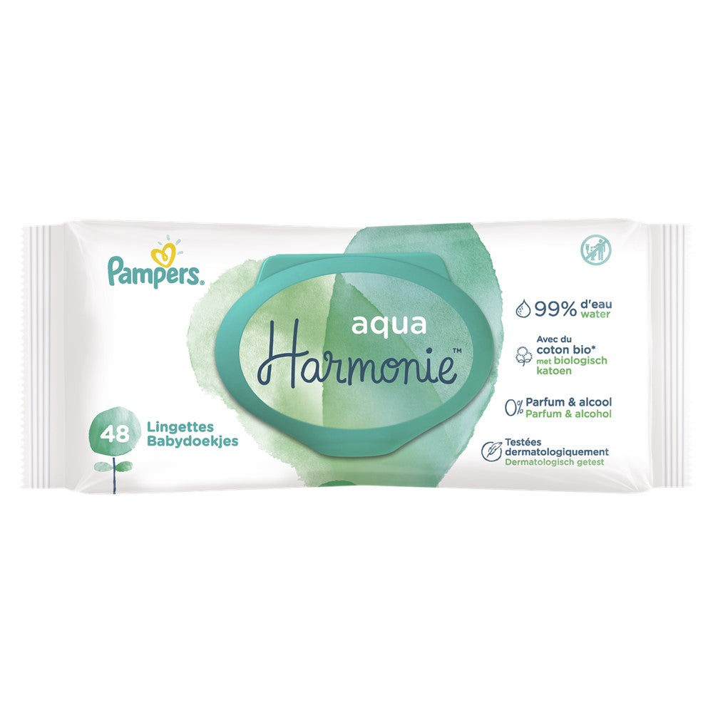 Pampers - Babydoekjes - Aqua - Harmonie - 48 Stuks