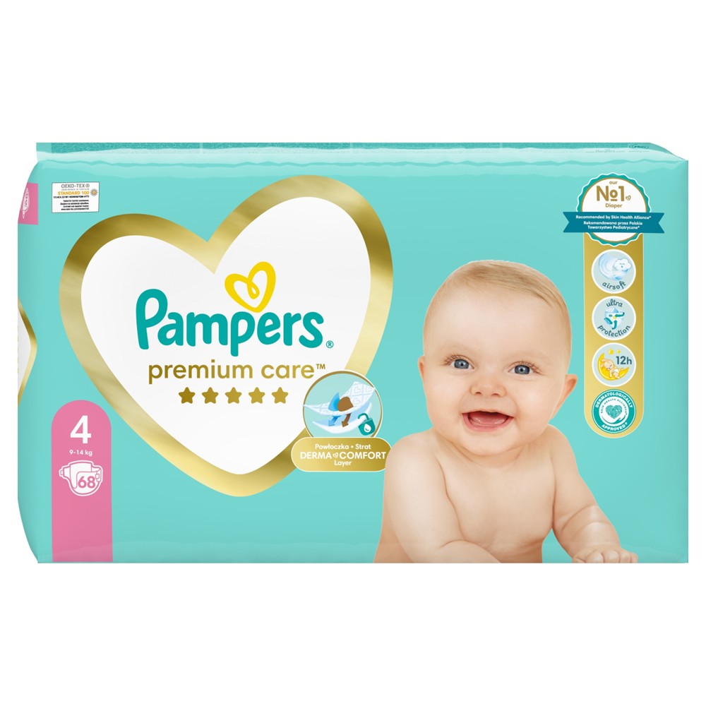 Pampers Premium Care - Luiers - Size 4 - 9-14kg - 68 Stuks