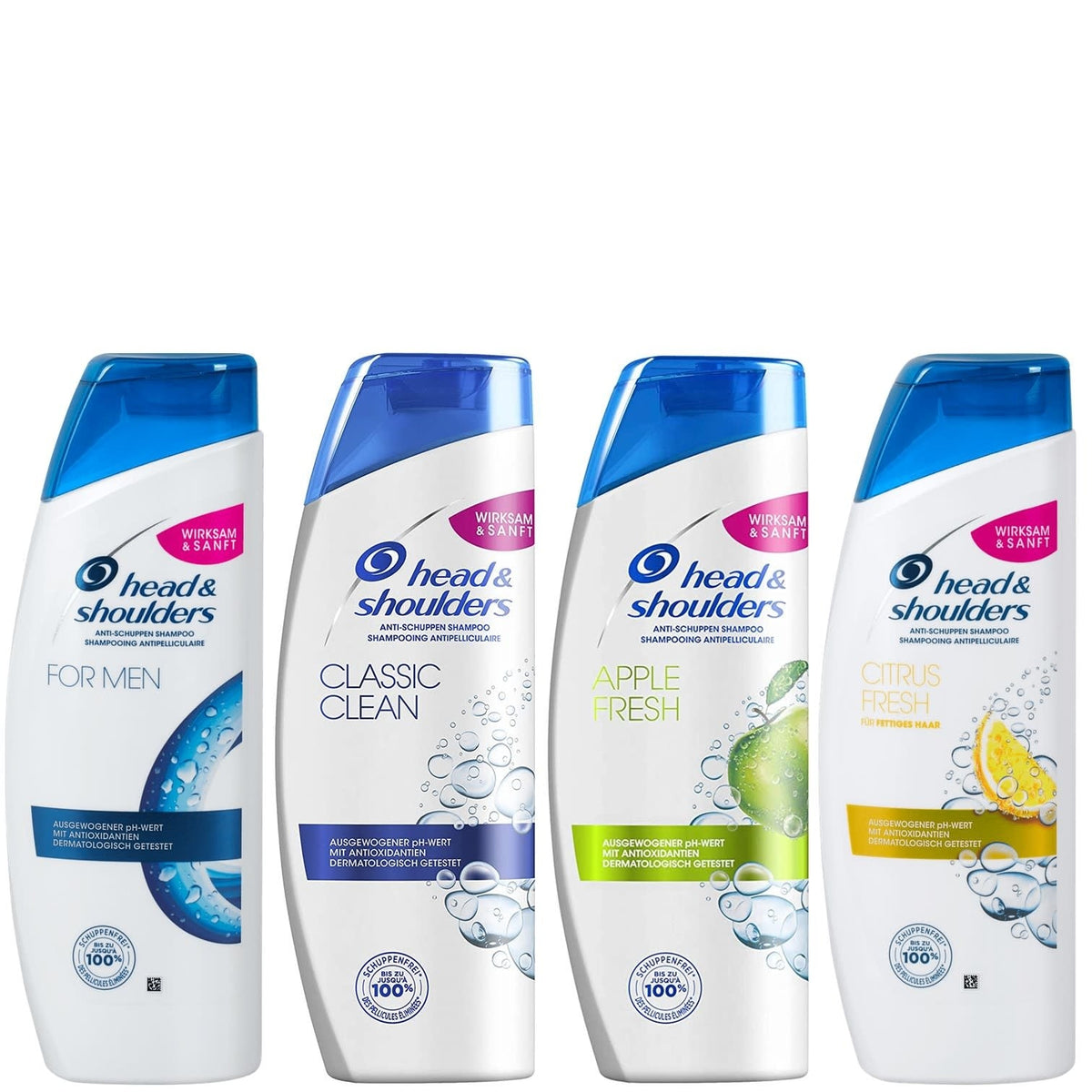 Head & Shoulders - Display - Shampoo - 4 Assortimenten - 500ml - 16 Stuks