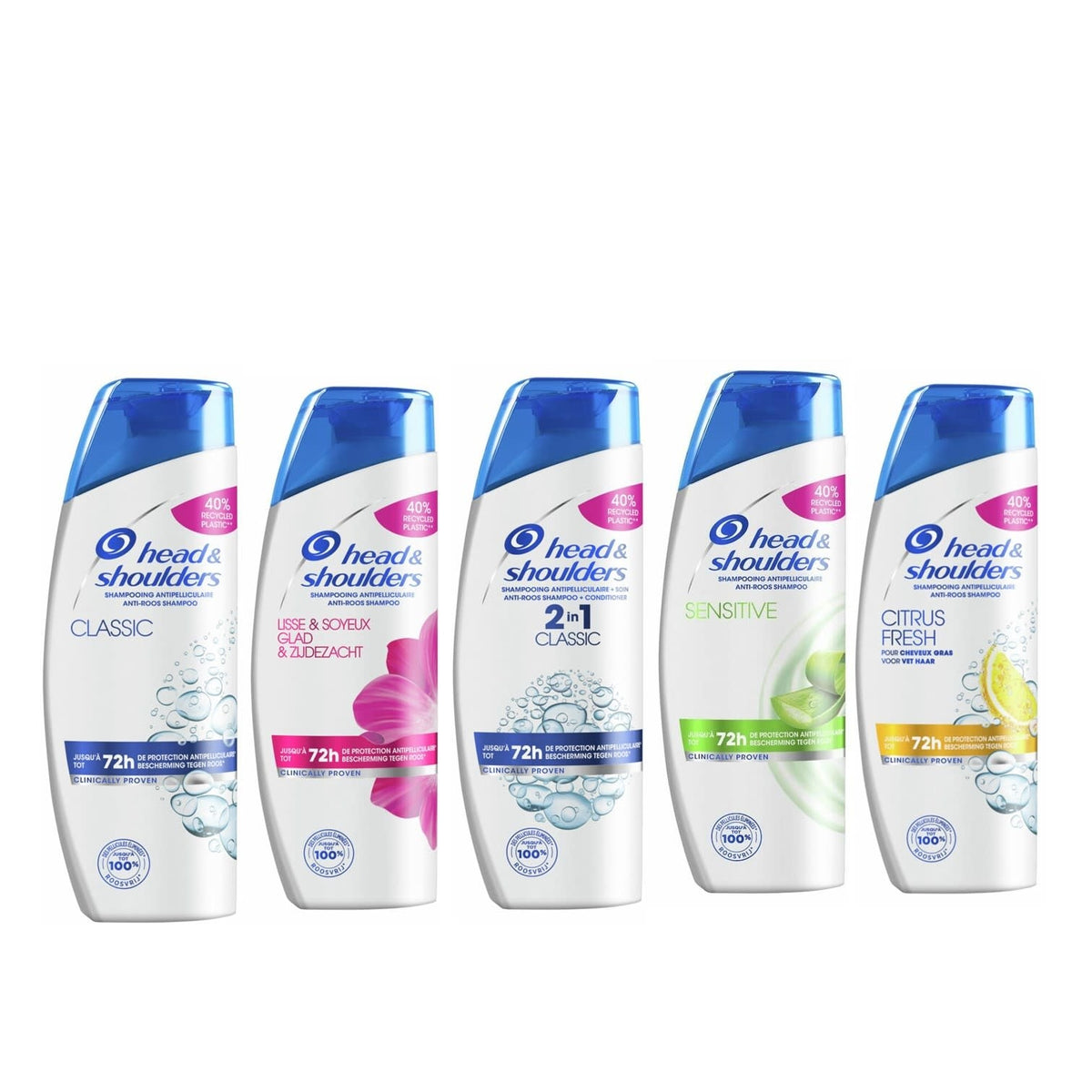 Head & Shoulders - Display - Shampoo - 5 Assortimenten - 285ml - 30 Stuks