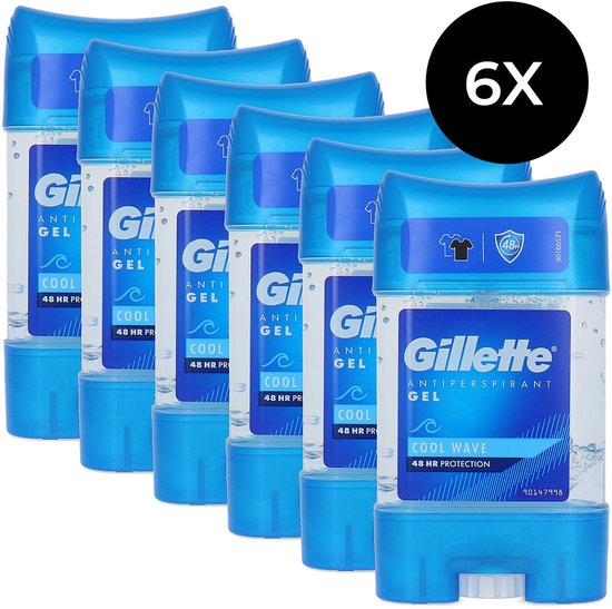 Gillette Cool Wave Deo Stick - 6 x 70 ml