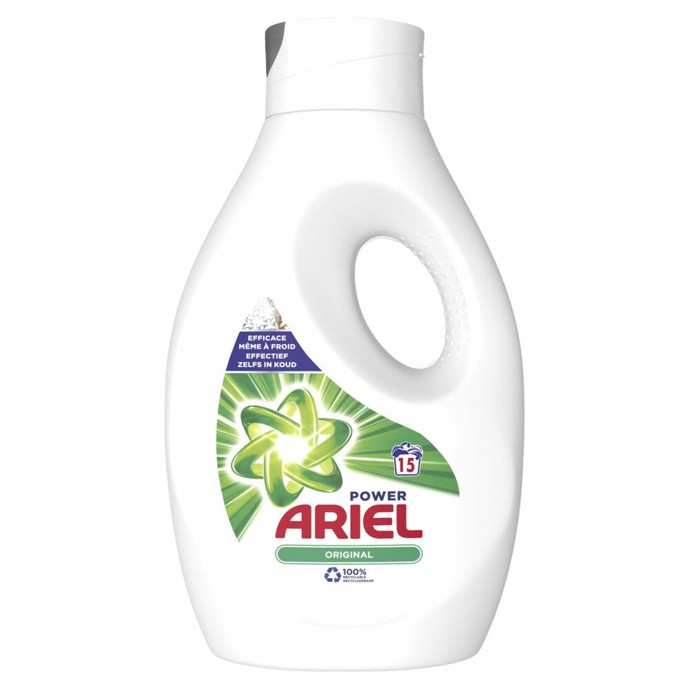 Ariel Power - Wasmiddel - Vloeibaar - Original - 15Wb/825ml
