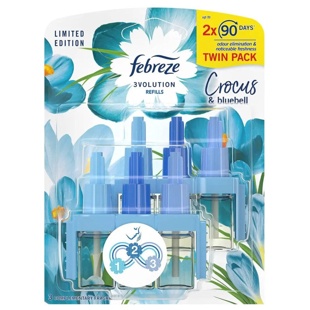 Febreze - Luchtverfrisser - Navulling - 3 Volution - Crocus & Bluebell - 2x20ml