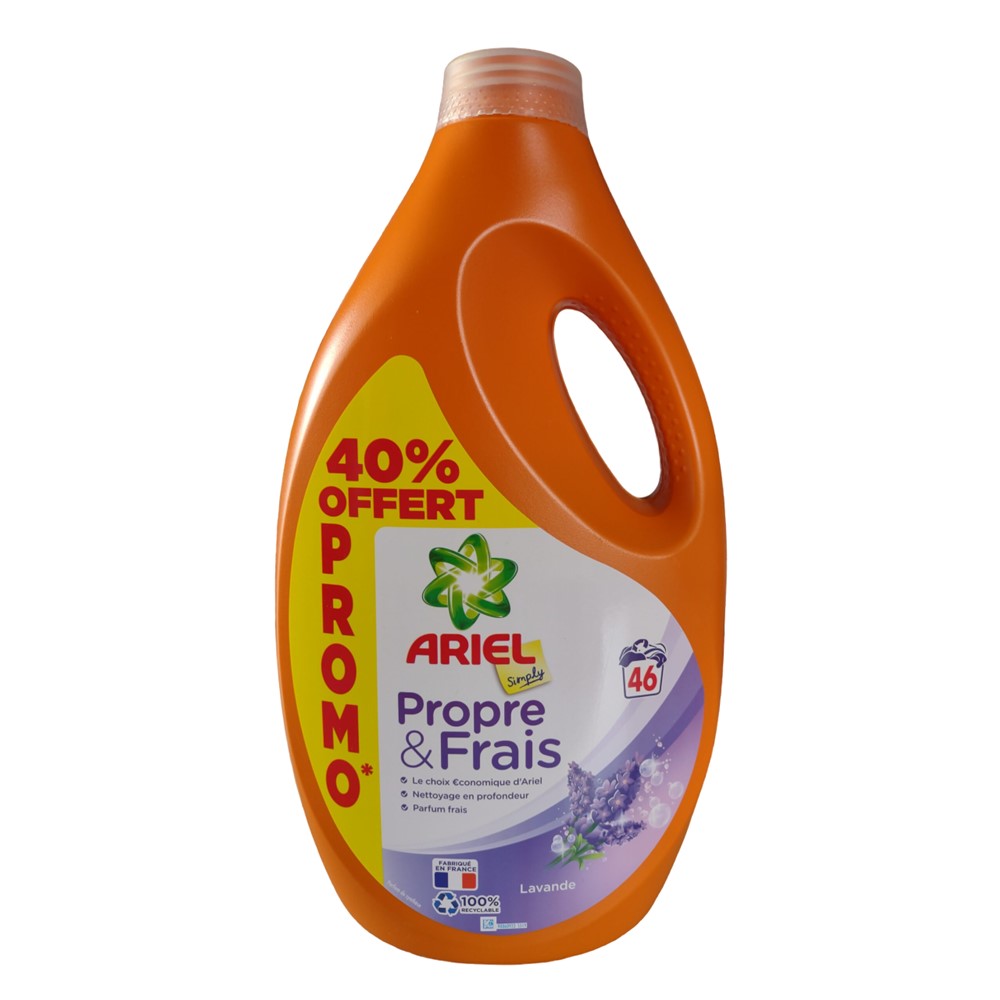 Ariel - Wasmiddel - Vloeibaar - Simply - Propre & Frais - Lavande - 46Wb/2530ml