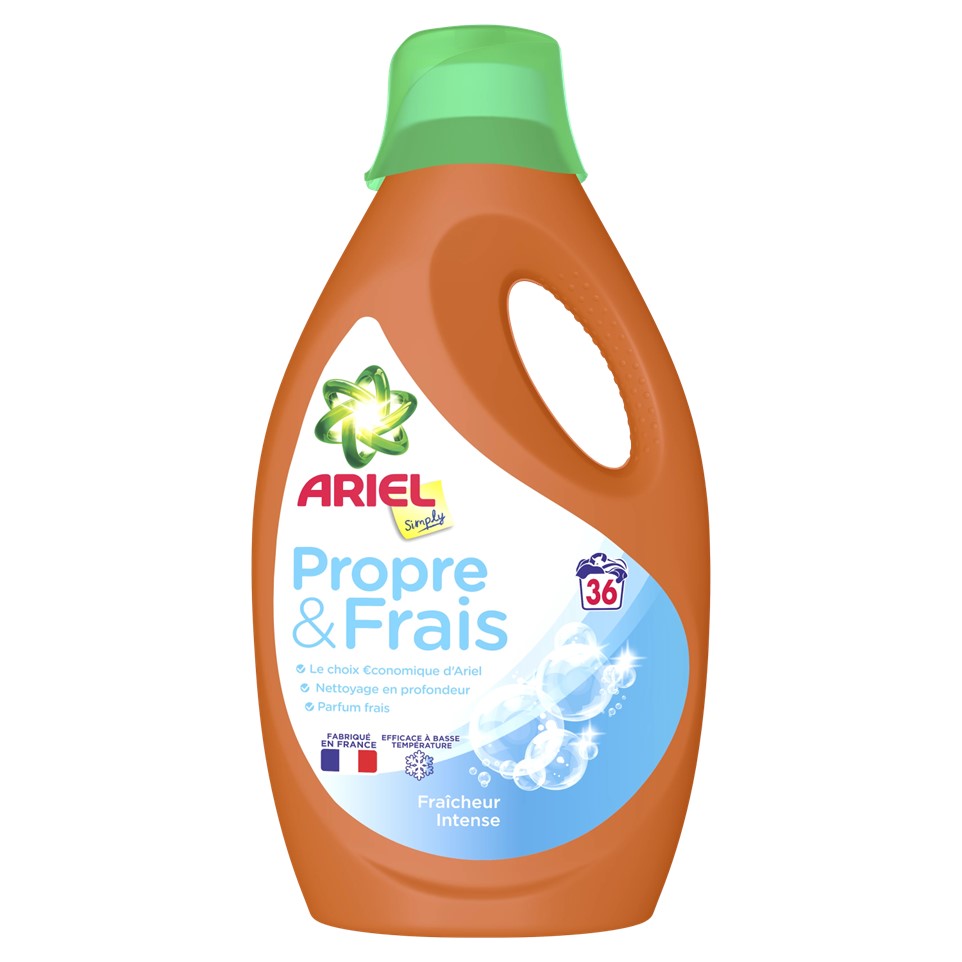 Ariel - Wasmiddel - Vloeibaar - Simply - Propre & Frais - Intense Fresh - 36Wb/1800ml