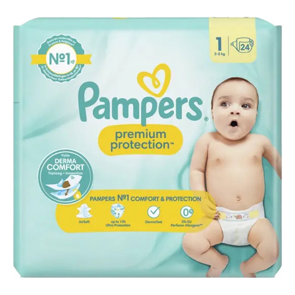 Pampers Premium Protection - Luiers - Size 1 - 2-5kg - 24 Stuks