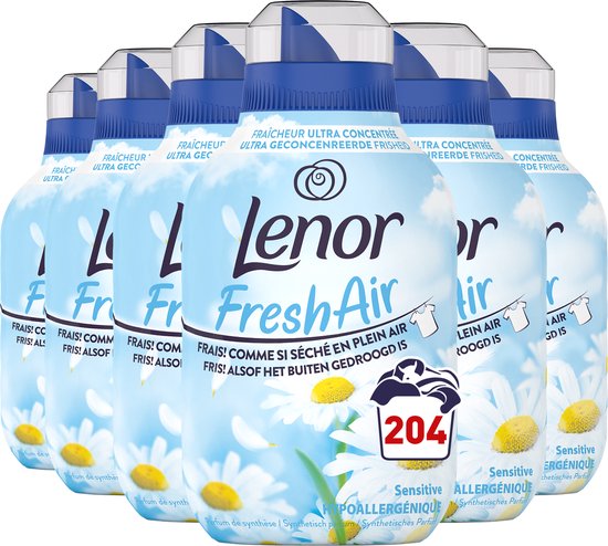 Lenor Fresh Air Sensitive - Wasverzachter - 6 x 34 Wasbeurten Voordeelverpakking