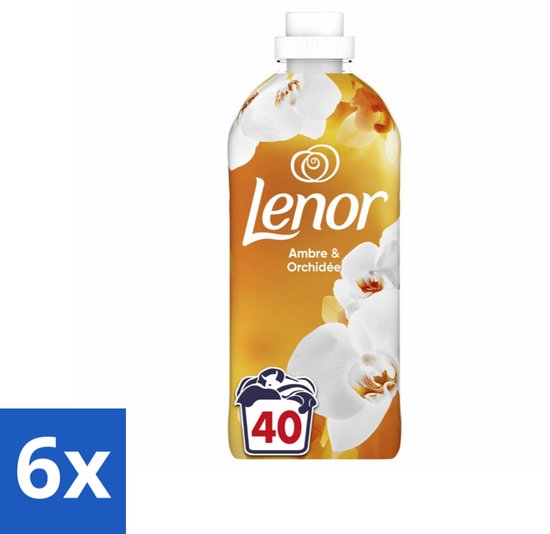Lenor - Wasverzachter - Amber & Orchidee - 40 Wasbeurten - Voordeelverpakking - 6 stuks