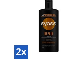 Syoss Repair Shampoo - Shampoo - Herstel - 440 ml - Voordeelverpakking - 2 stuks
