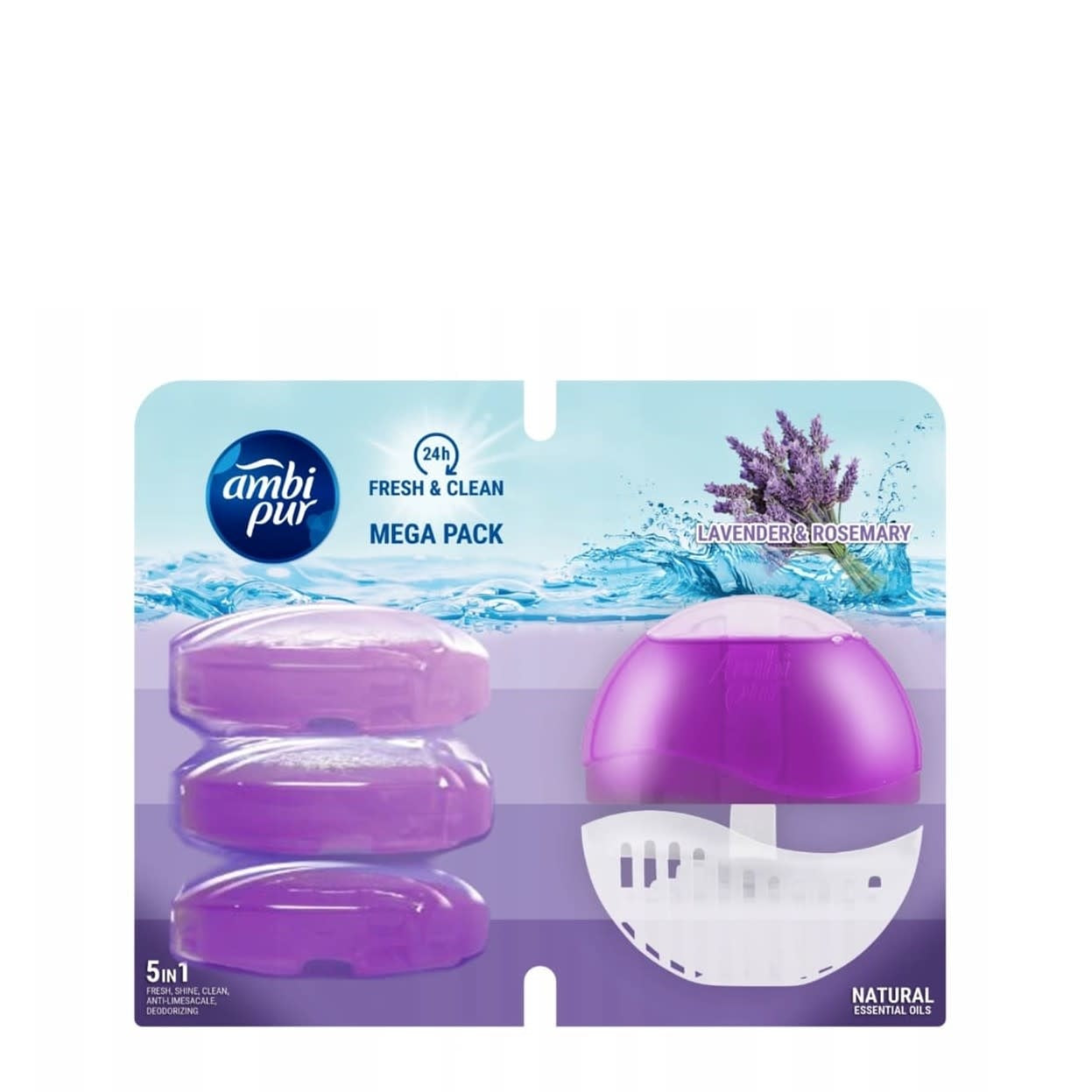 Ambi Pur - Toiletblok - Lavender & Rosemary - Mega Pack - 4x55ml