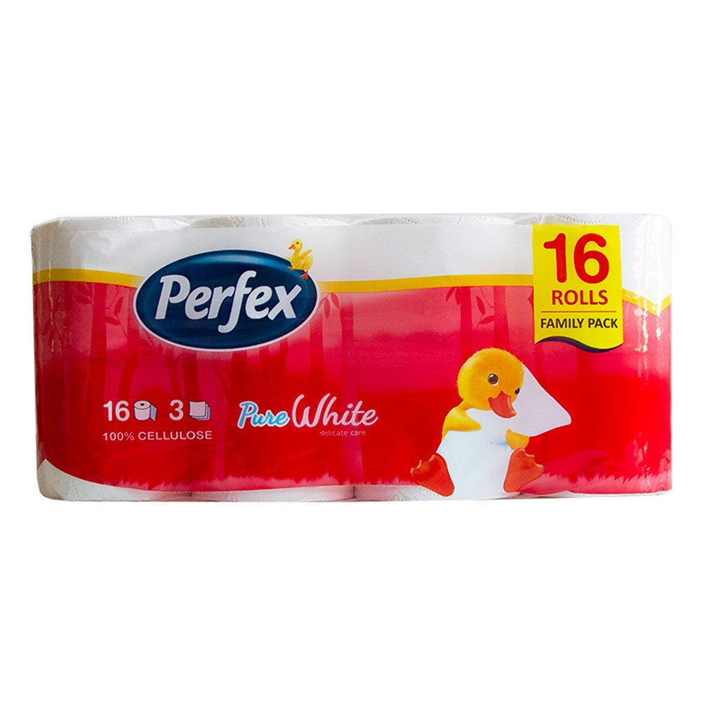 Perfex - Toiletpapier - Pure White - 3 Laags - 16 Rollen