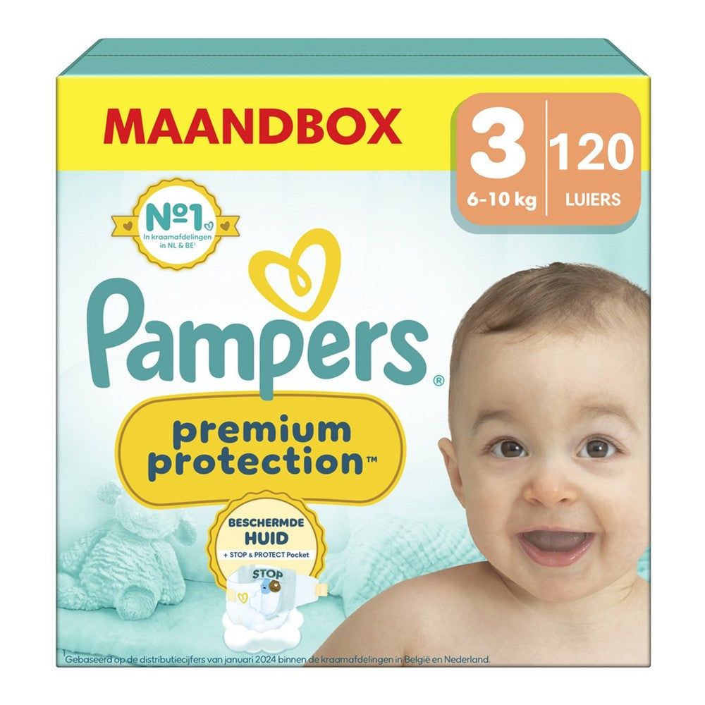 Pampers Premium Protection - Luiers - Size 3 - 6-10kg - 120 Stuks