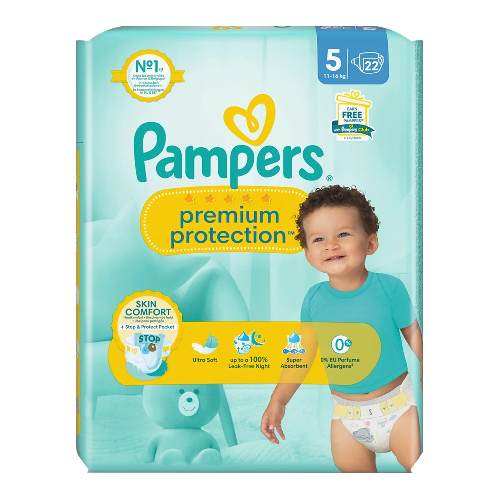 Pampers Premium Protection - Luiers - Size 5 - 11-16kg - 22 Stuks