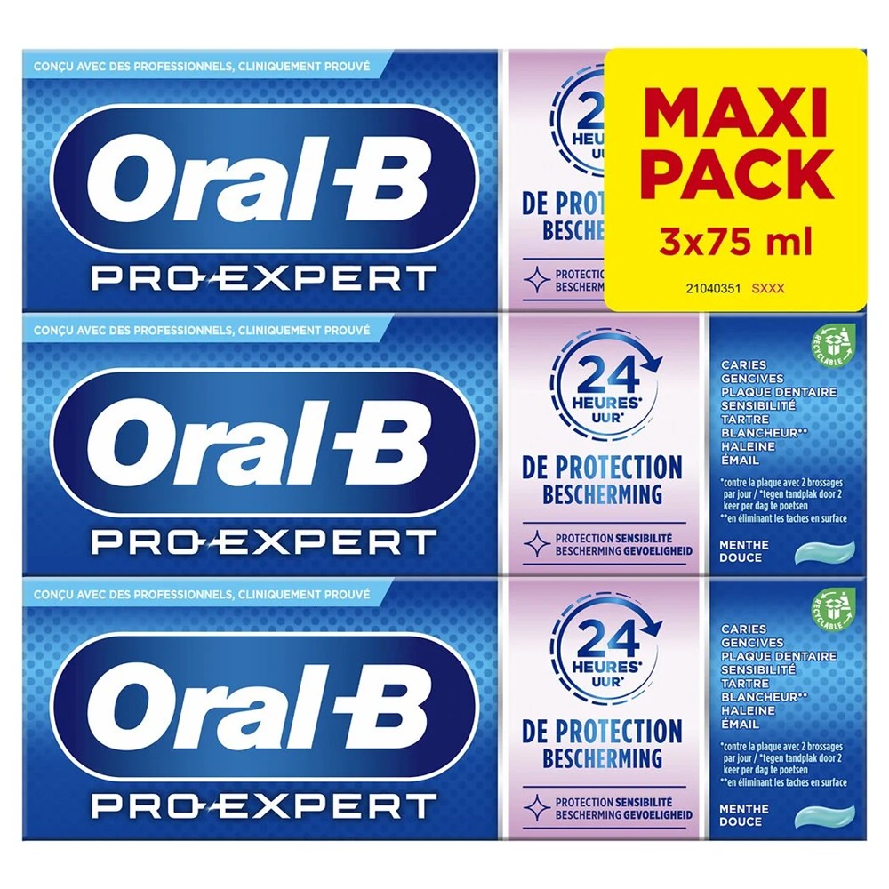 Oral B Pro Expert - Tandpasta - Sensitive Protection - Soft Mint - 3x75ml