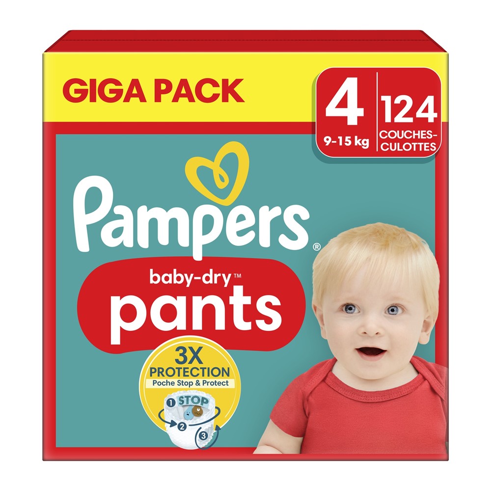 Pampers Baby-Dry - Luiers - Size 4 - 9-15kg - 124 Stuks