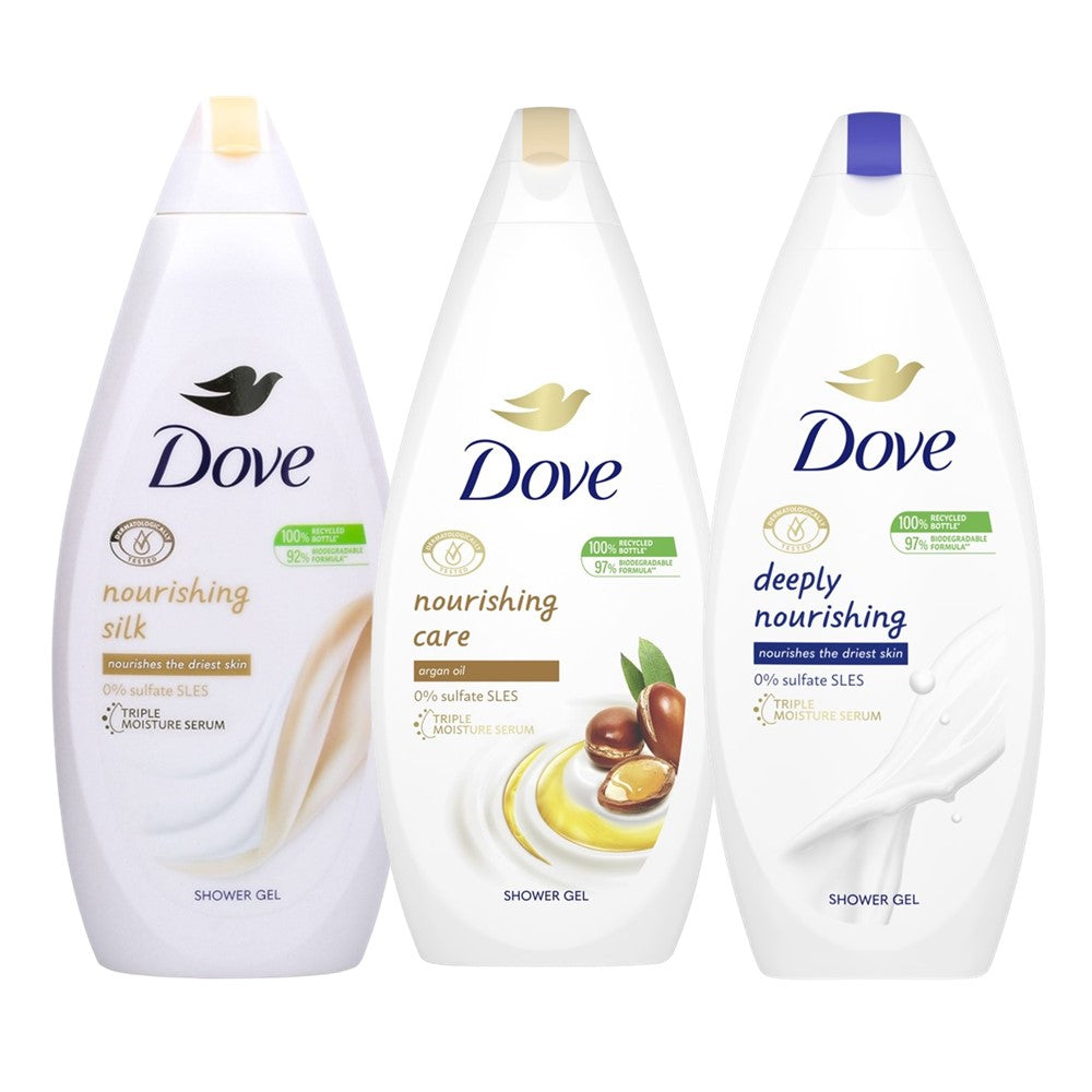 Dove - Douchegel - Gemengde Doos - 3 Assortimenten - 6x750ml