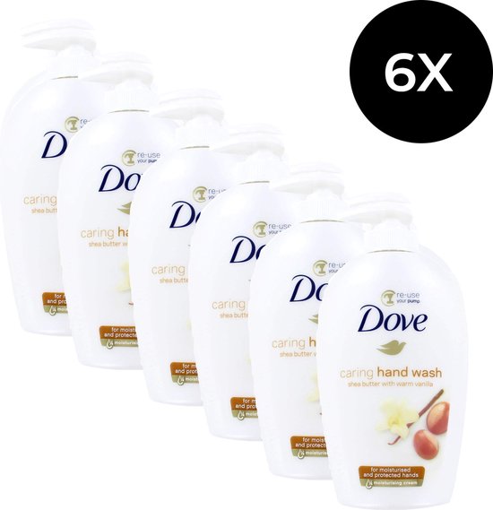 Dove - Zeeppomp / Handzeep - Sheabutter & Vanille - 250 ml - 6 stuks
