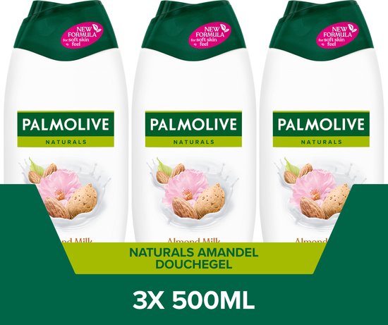 Palmolive Naturals Amandel Douchegel - Voordeelverpakking - 3 x 500ml